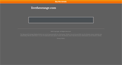 Desktop Screenshot of livetheorange.com